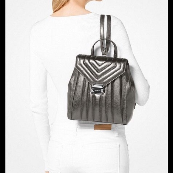 Michael Kors Whitney Backpack - Metallic - Picture 1 of 12